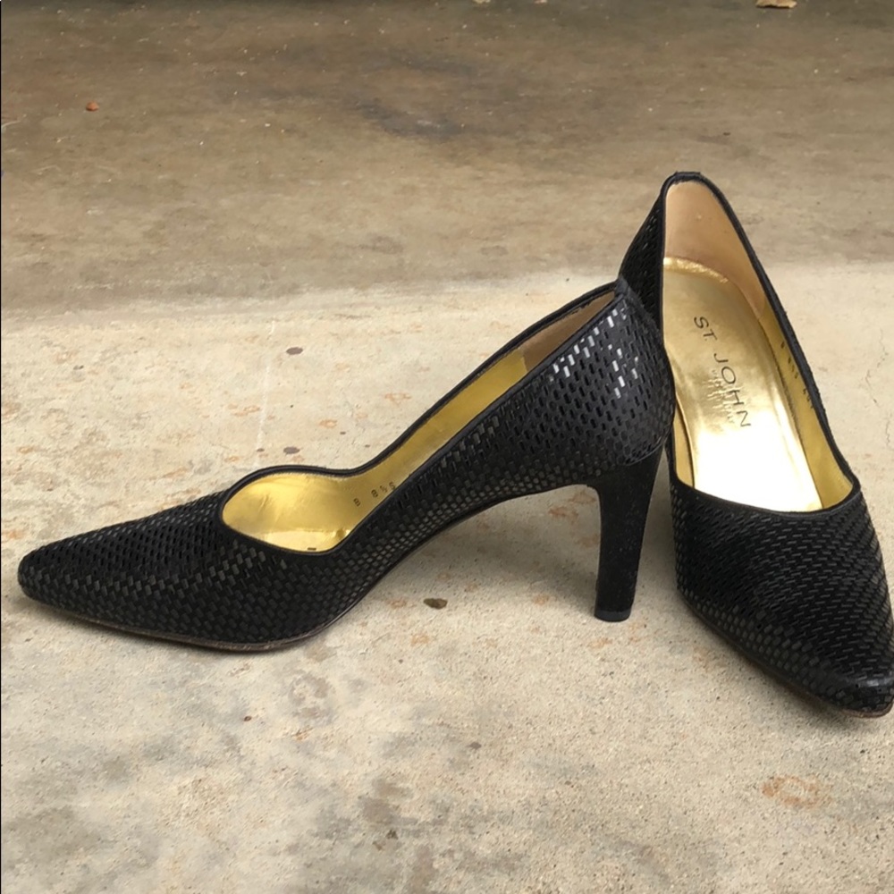 Vintage St. John Stephanie black sequin limo